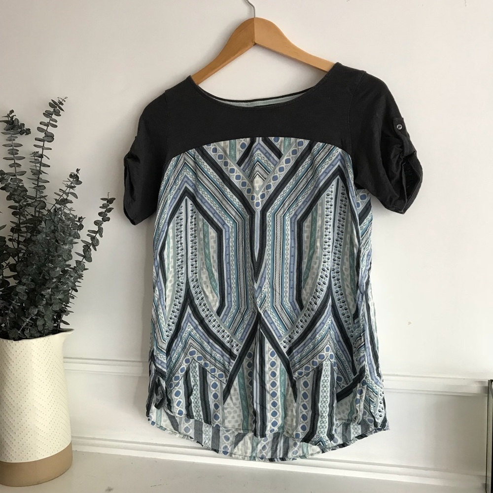 Anthropologie Geometric Blouse